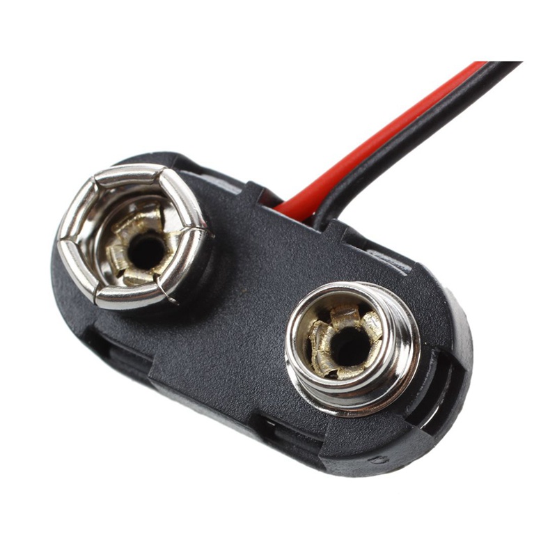 Set 10 Kẹp Pin 9V Hình Chữ T BT168 Bằng Nhựa Cứng Màu Đen Thông Dụng