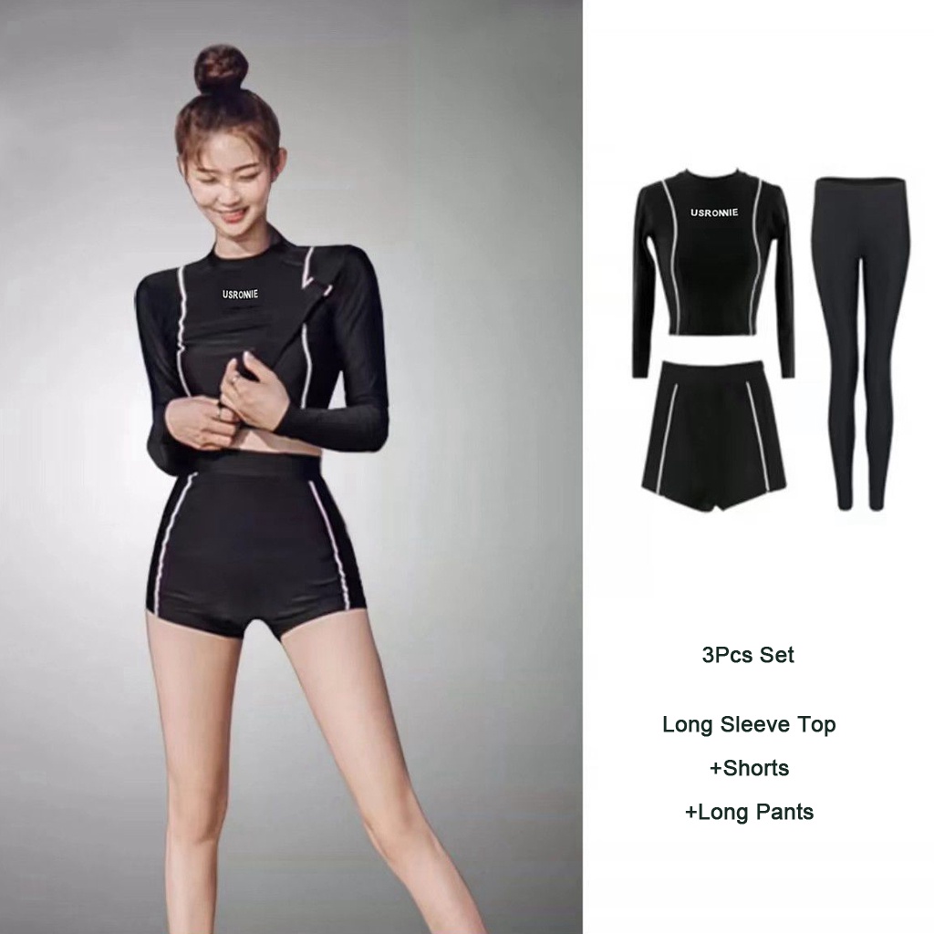 Mới Bộ Đồ Bơi / Áo Thun Tay Ngắn + Quần Short + Đệm Mút Dành Cho Nữ