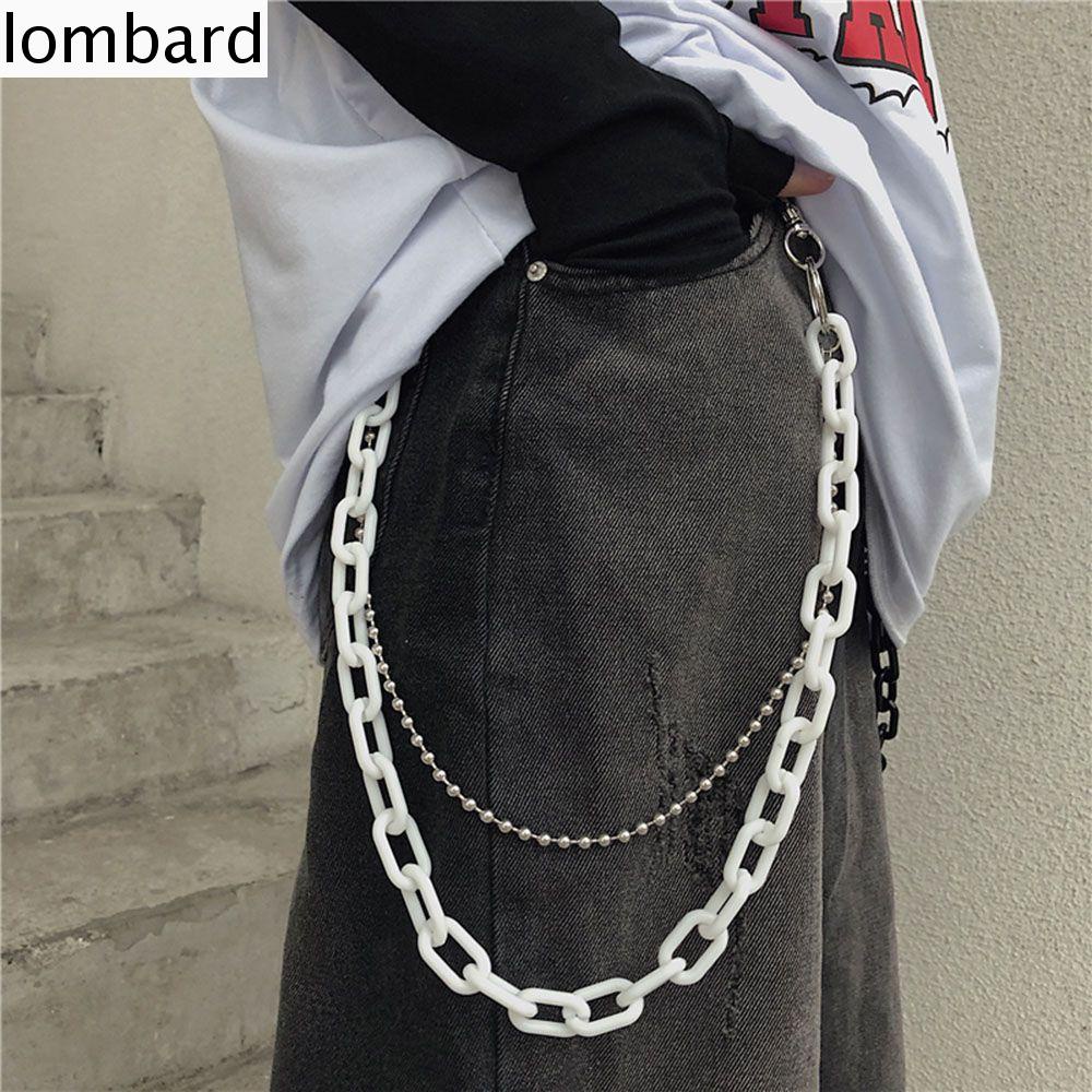 Dây Xích Nhựa Acrylic Màu Xanh Lá Dạ Quang Trang Trí Quần Phong Cách Hip Hop Cho Nữ