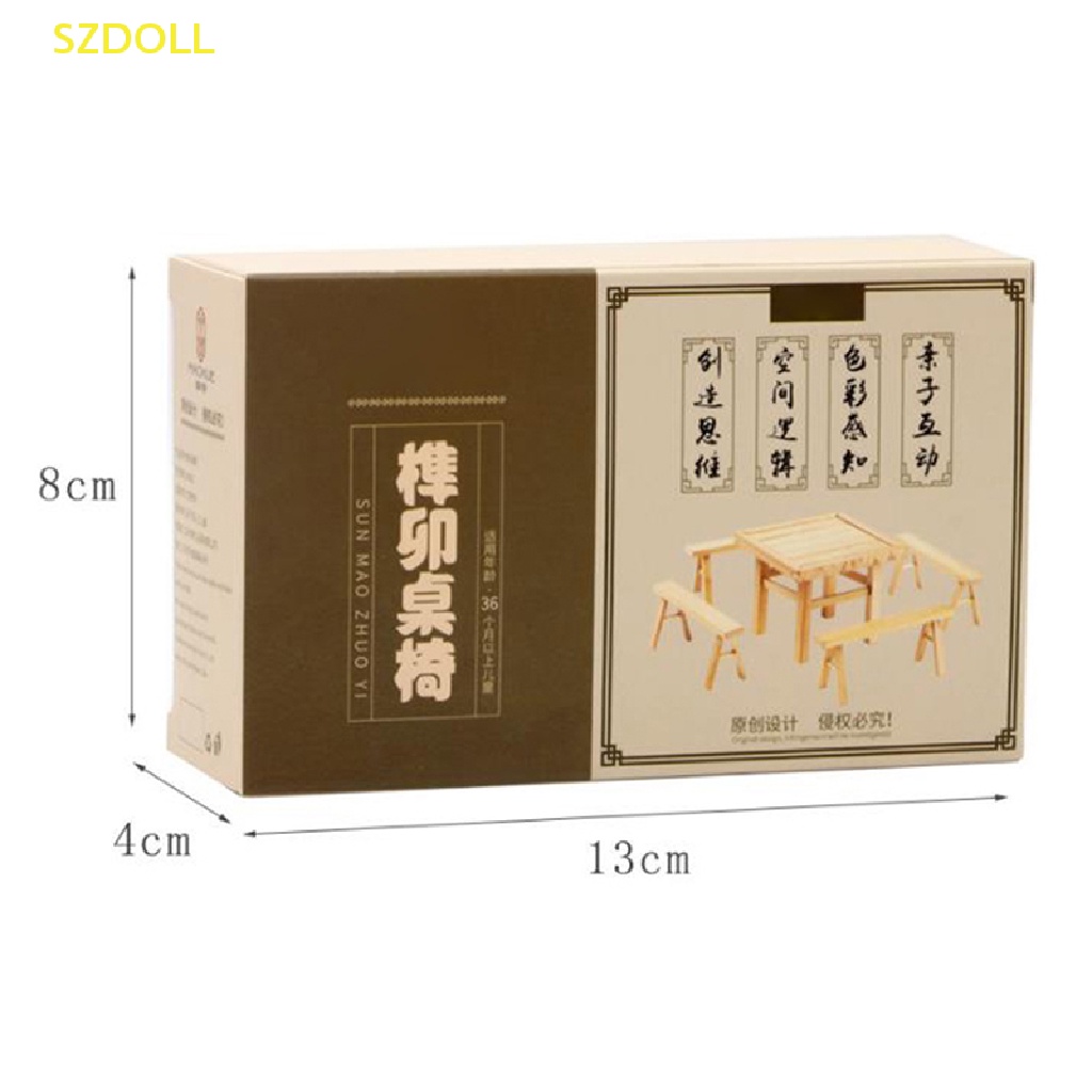 1 Bộ Bàn Ghế Nội Thất Mini Tỉ Lệ 1 / 12 Trang Trí Nhà Búp Bê