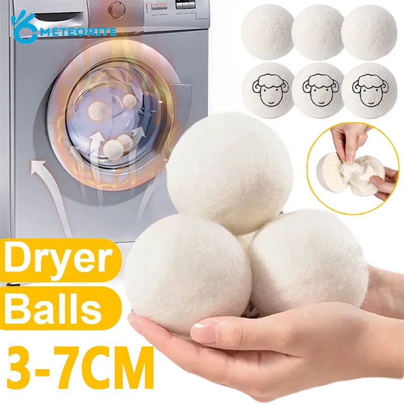 Bóng Len Lông Cừu Dễ Thương 3 / 4 / 5 / 6 / 7cm Hỗ Trợ Máy Sấy