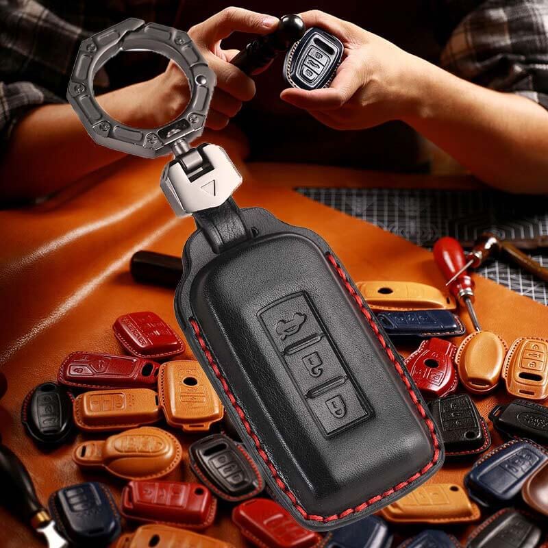Vỏ Da Bảo Vệ Chìa Khóa Xe Hơi Mitsubishi Pajaro 2023 Athlete 4x4 Triton Xpander Montero Strada Outlander 3 ASX Colt Lancer Grandis Pajero
