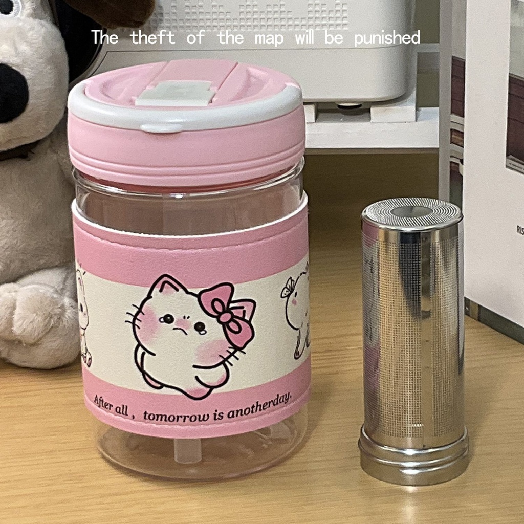 Cốc Uống Nước Có Ống Hút Tách Trà Cho Cún Cưng