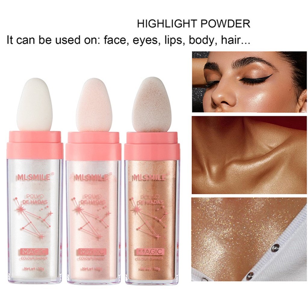 Kkl MLSMILE Fairy Glow Pat Pat Bột Phát Sáng Tuyệt Vời: Làm Đẹp Ethereal Beauty with KAKASHOW!