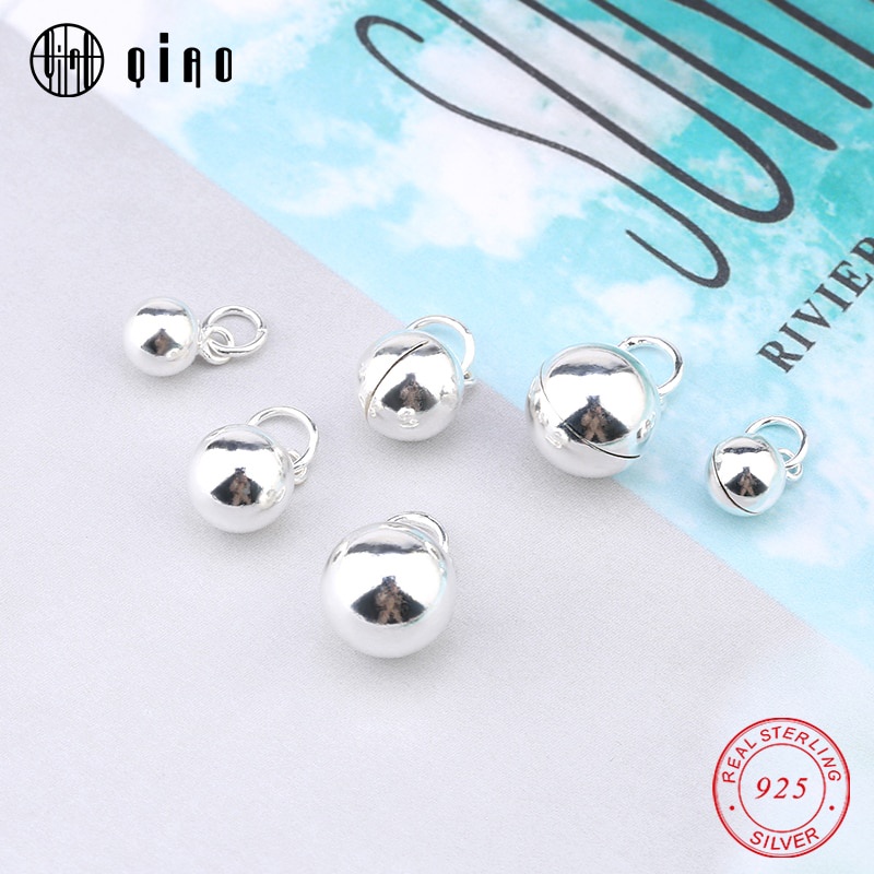 Mặt Vòng cổ Bạc 925 6mm 8mm 10mm Hình Quả Cầu Trong One Piece