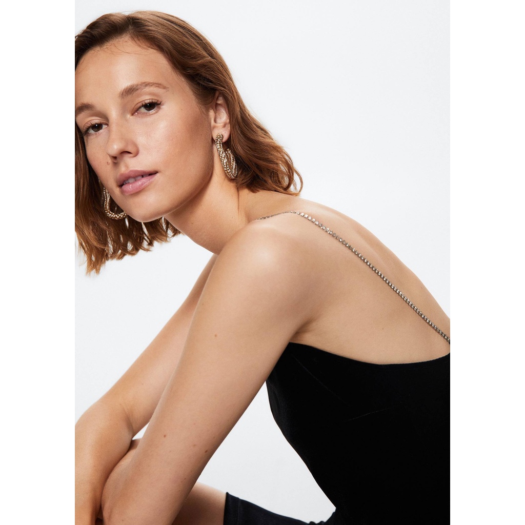 Đầm nhung MNG hai dây