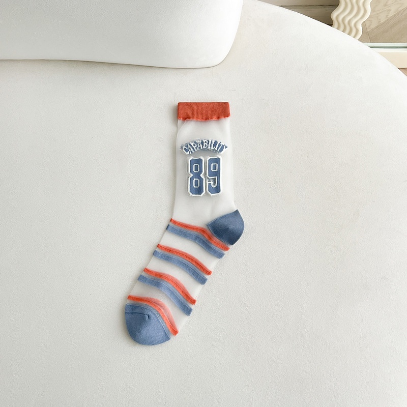 Tất Lụa Trong Suốt In Chữ Thời Trang Xuân Hè Cho Nữ