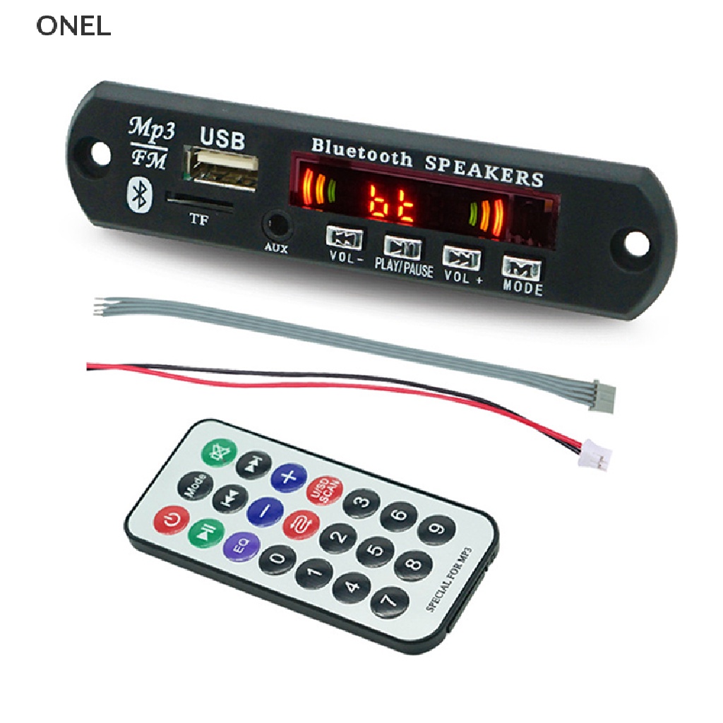 Bảng Mạch Giải Mã Bluetooth 5.0 9V-12V MP3 WMA Cổng USB TF FM Radio MP3 Kèm Điều Khiển Từ Xa Cho Xe Hơi