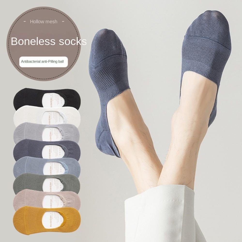 MIQUEL Vớ Lưới Cotton Cổ Thấp Thoáng Khí Màu Sắc Đơn Giản Thời Trang Mùa Hè Cho Nữ