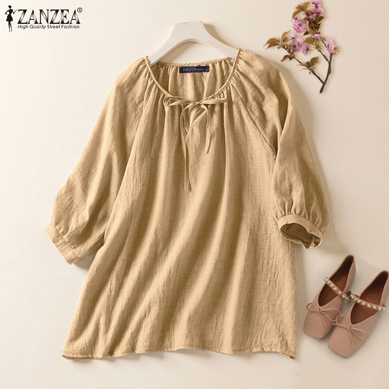 ZANZEA Áo Nữ Tay Lửng Hở Vai Thời Trang Quyến Rũ