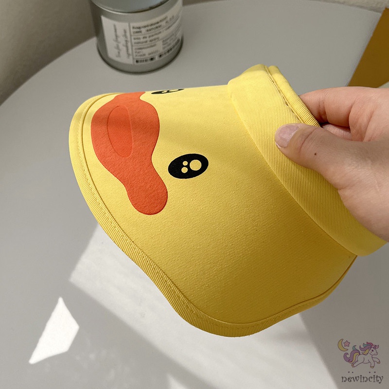 Mũ Lưỡi Trai Hở Chóp Chống Tia Cực Tím Họa Tiết Vịt Hoạt Hình Phong Cách Hàn Quốc Thời Trang Mùa Hè Cho Bé Trai