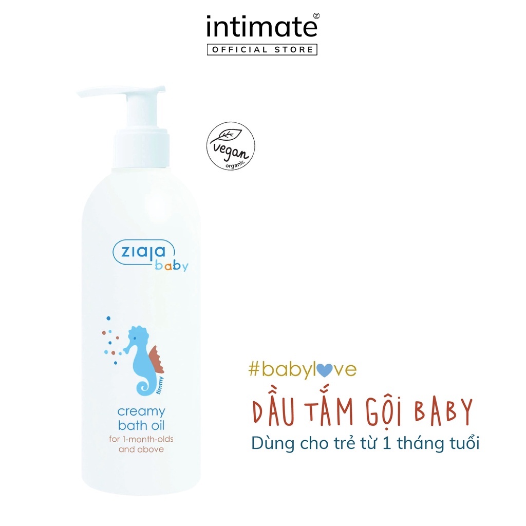 Dầu Tắm Gội Cho Bé Ngừa Nắp Nôi Ziaja Baby Creamy Bath Oil Giúp Làm Sạch Nhẹ Nhàng Cho Da Bé 300ml
