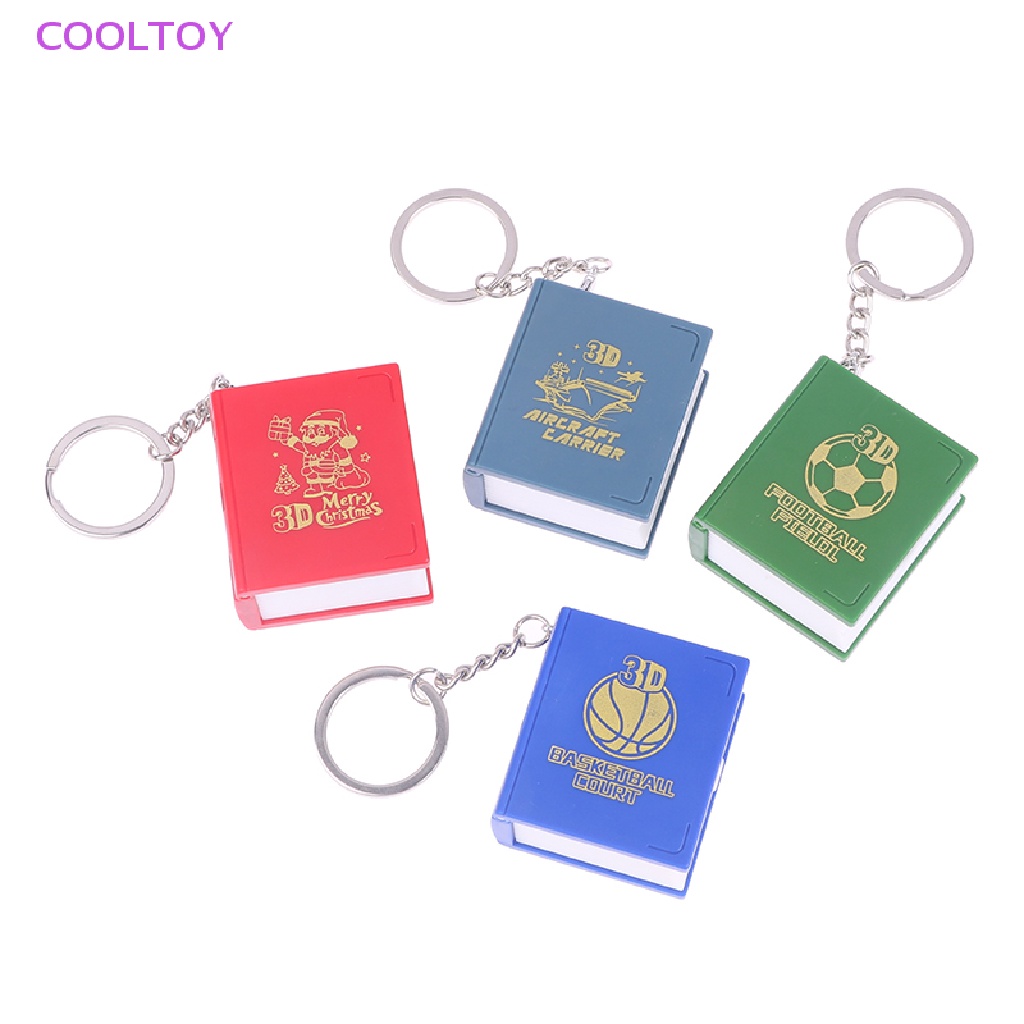 Cooltoy Móc Khóa Hình Quyển Sách Popup 3D Khủng Long Phi Hành Gia Mini Có Thể Gập Lạ