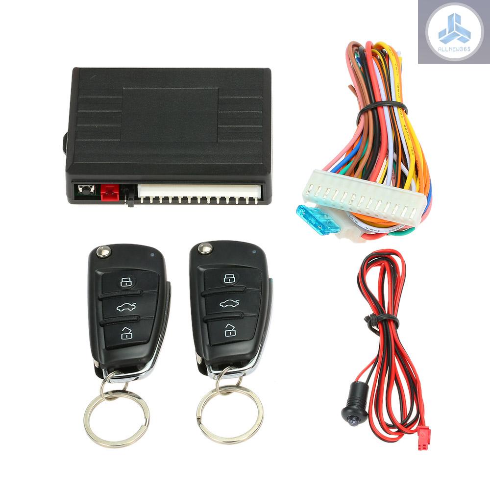 Universal Car Door Lock Keyless Entry with Trunk Release Button Remote Central Locking Kit for Audi Style