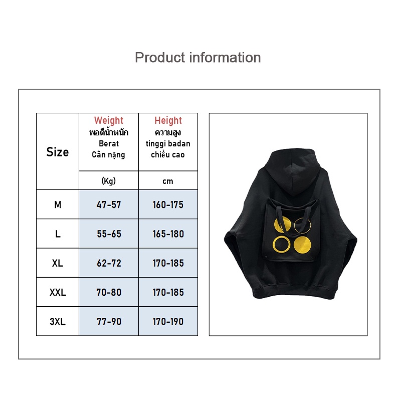 Áo Hoodie Dài Tay Form Rộng In Họa Tiết Dễ Thương Cho Nam