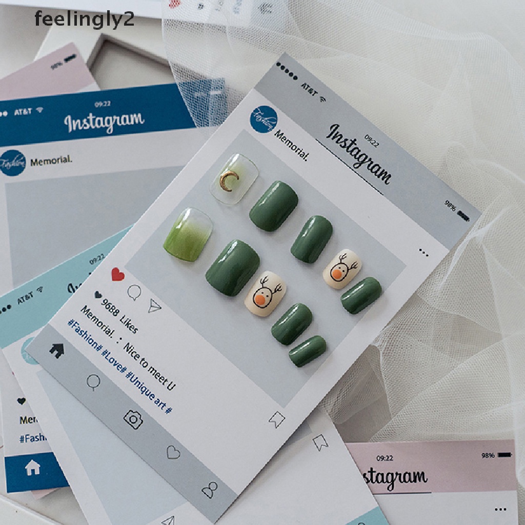 Bộ 10 Thẻ Giấy Cứng Trưng Bày Móng Tay Nghệ Thuật