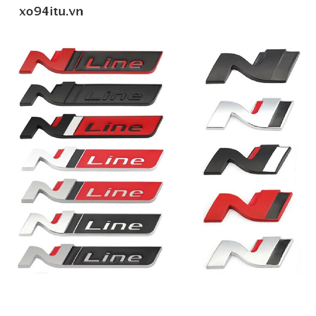 Huy Hiệu Kim Loại 3D Trang Trí Thân Xe Hơi Hyundai N LINE i30 i20