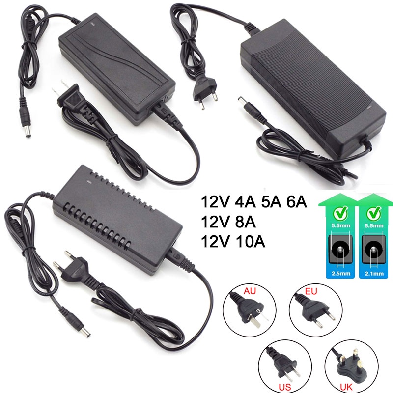 Bộ Chuyển Đổi Nguồn Điện Ac 110V 220V Sang Dc 12V 4A 5A 6A 8A 10A
