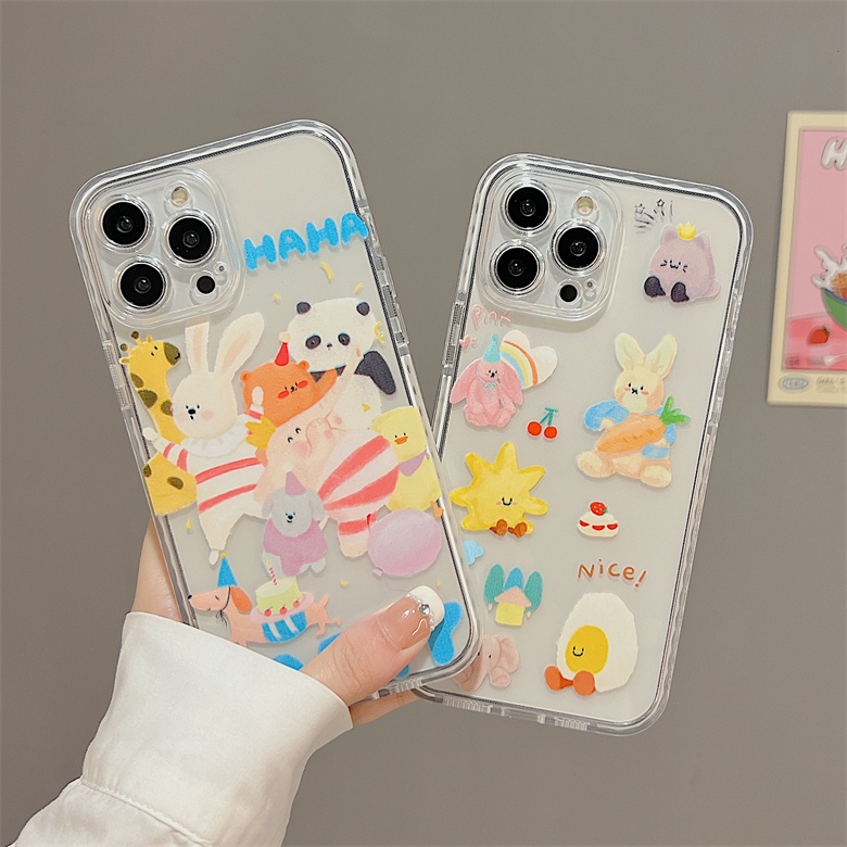 Ốp Điện Thoại TPU Dẻo Họa Tiết Hoạt Hình Gấu Trúc Dễ Thương Chống Rơi Cho iphone 13 14 12 11 pro max