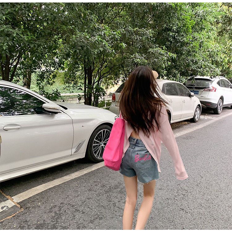 Áo Kiểu Tay Dài Mỏng Nhẹ Trong Suốt Thiết Kế Xẻ Tà Thời Trang Mùa Hè Cho Nữ