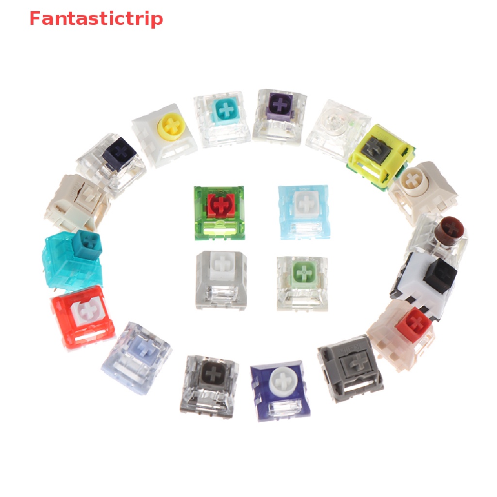 [Fantastictrip] Hộp Ngọc Bích Trắng Hoàng Gia Màu Đỏ Nâu Công Tắc Cơ Khí DIY Mới