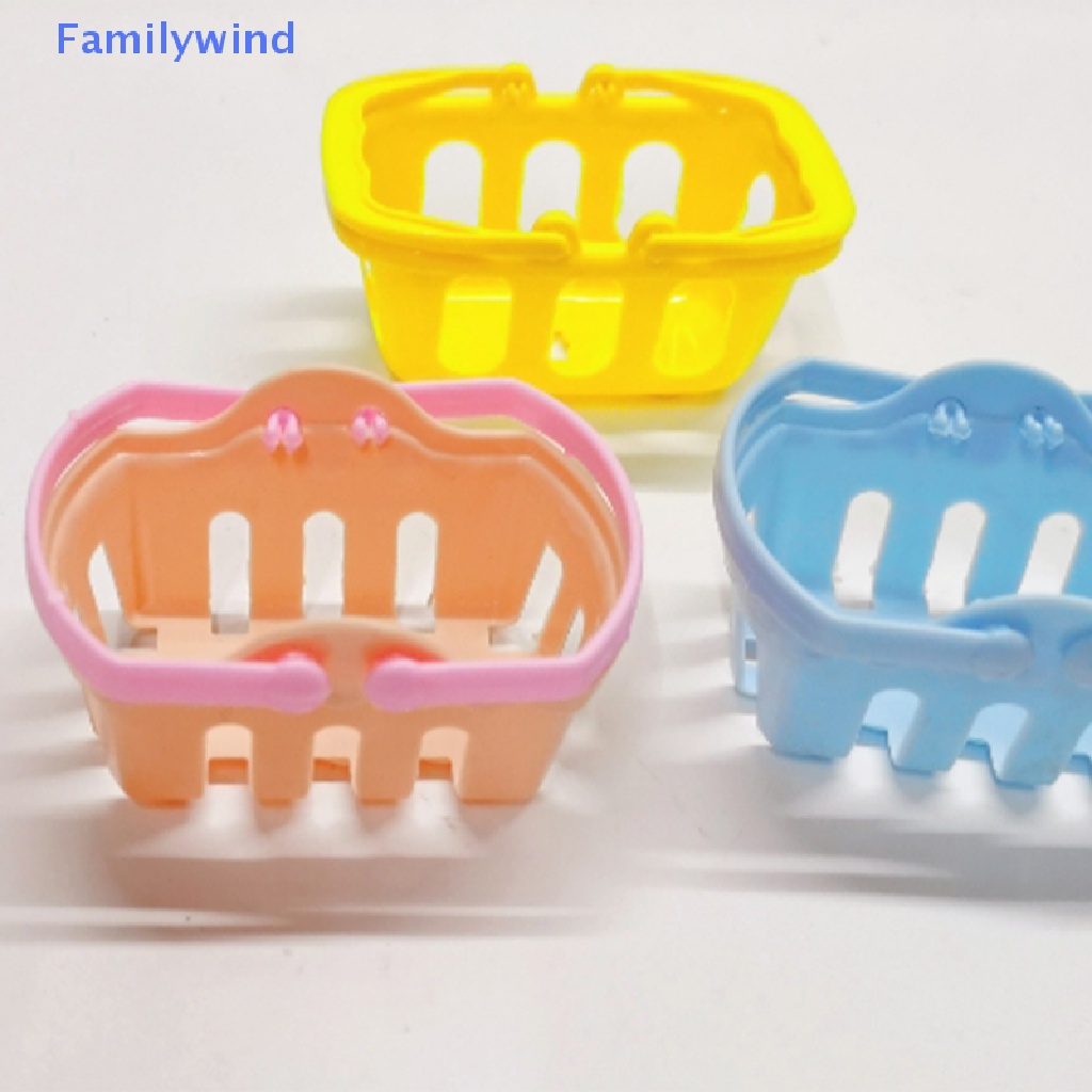 Set 2 Giỏ Nhựa Mini Đựng Trái Cây / Rau Củ / Đồ Giặt Nhà Búp Bê