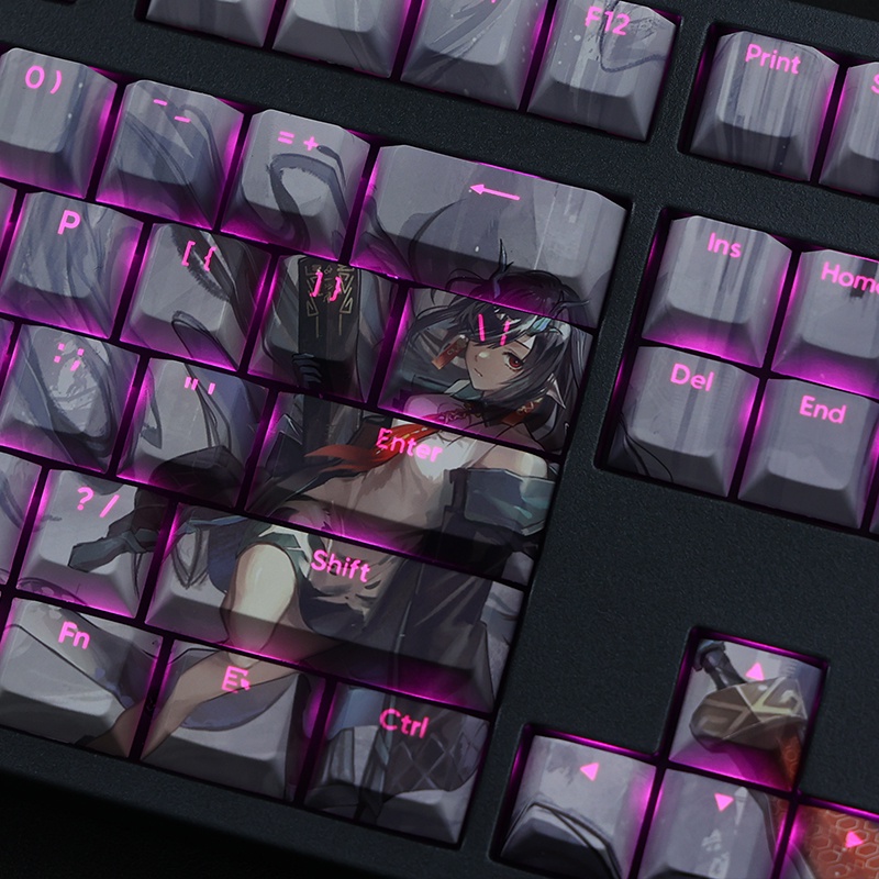 Dusk Keycaps Cherry Profile Anime Arknights PBT Dye Sub Bàn Phím Cơ Keycap