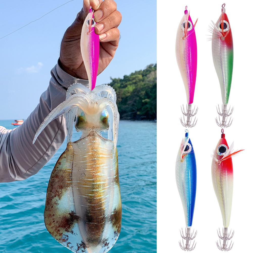 1 Mồi Tôm Giả Câu Cá Bằng Gỗ 10CM 10G