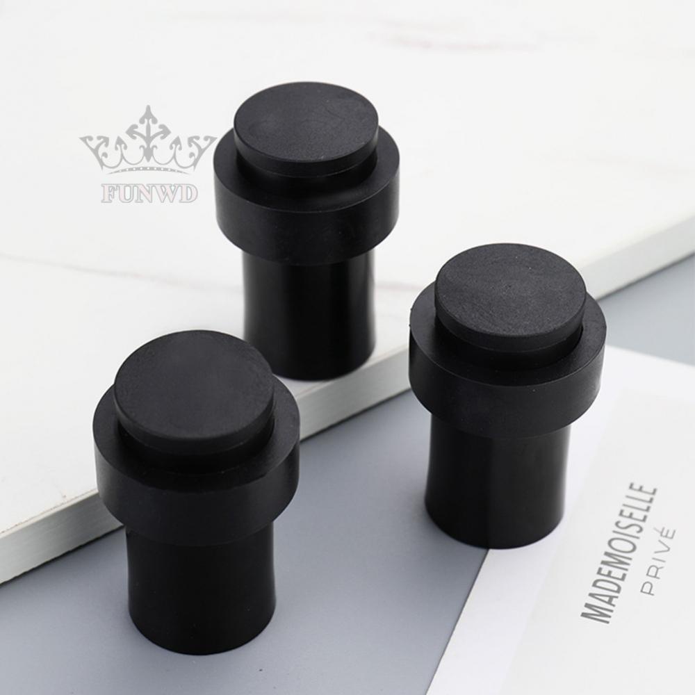 【FUNWD】Rubber Catch Door Stopper Stainless Steel Rubber Bumper Floor Mounted Door Stop