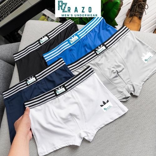 Quần Sịp Nam Boxer Combo 5 Cái, Quần Xì Nam Đùi Thun Lạnh Cao Cấp Co Giãn 4 Chiều Cực Thoáng Khí Kháng Khuẩn