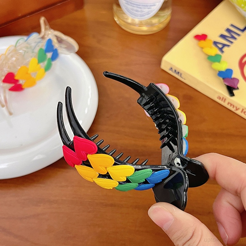 Kẹp Tóc Hai Hàng Bằng Acrylic Cho Nữ