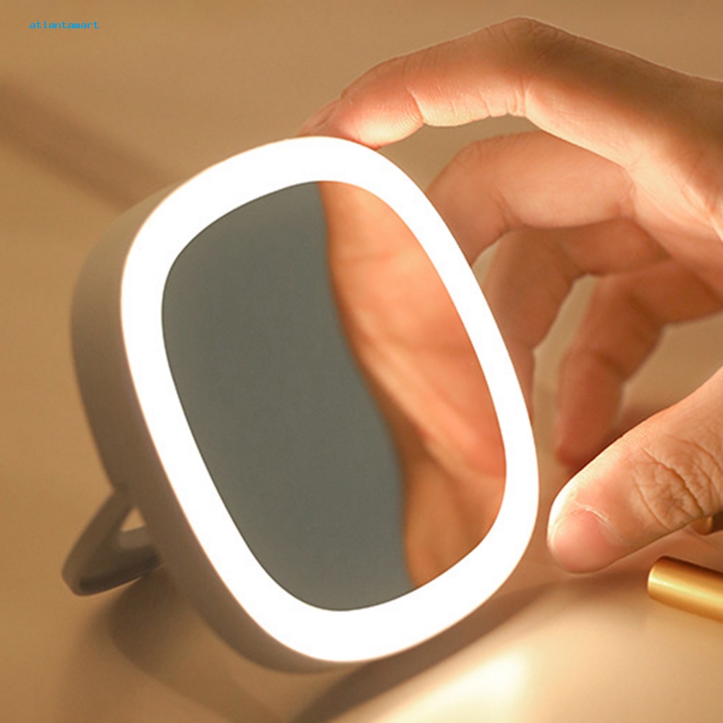 Áo Thun In Hình Atl| 1 Bộ Gương Trang Điểm Có Đèn LED Phát Sáng