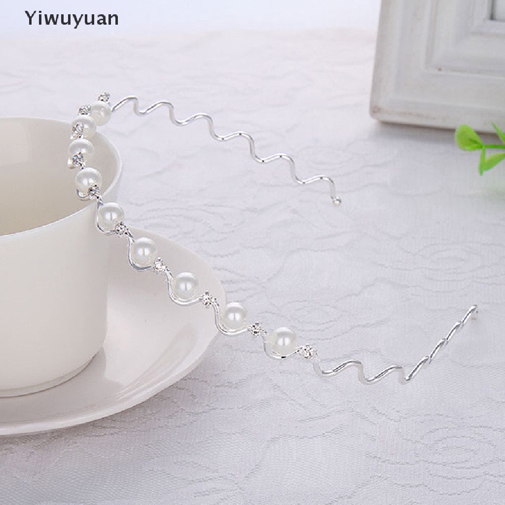 < Yiwuyuan > Băng Đô Kim Loại Màu Vàng Đồng Đính Đá Cho Cô Dâu Ngày Cưới