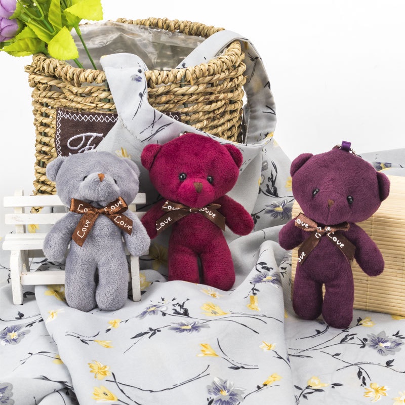 Gấu Bông Teddy Mini 12cm Dùng Để Trang Trí Túi Xách / Móc Khóa