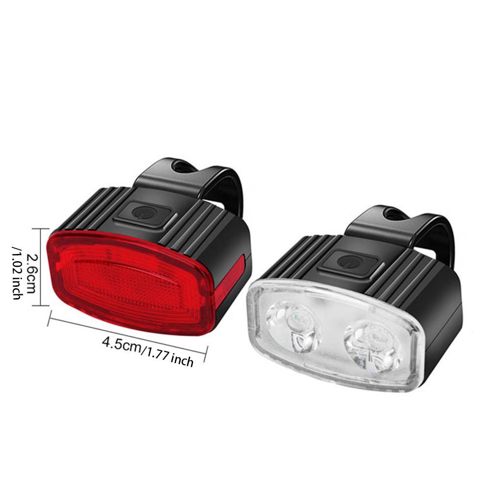 Bộ 2 Đèn Pha Chống Thấm Nước Gắn Tay Lái Xe Đạp Có Thể Sạc Lại