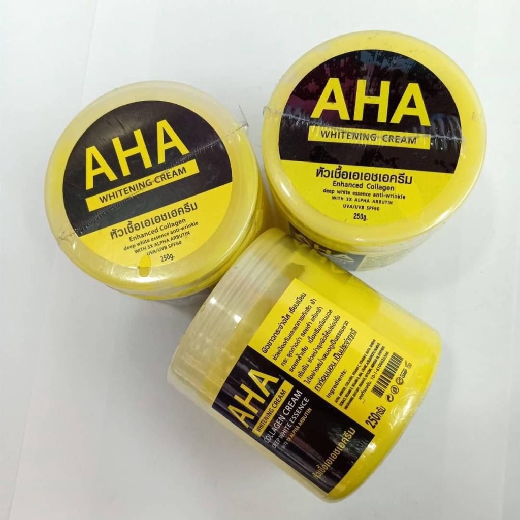 Kem giảm thâm đen làm trắng nhanh AHA Whitening Cream 3X Alpha Arbutin Thái Lan hủ 250g
