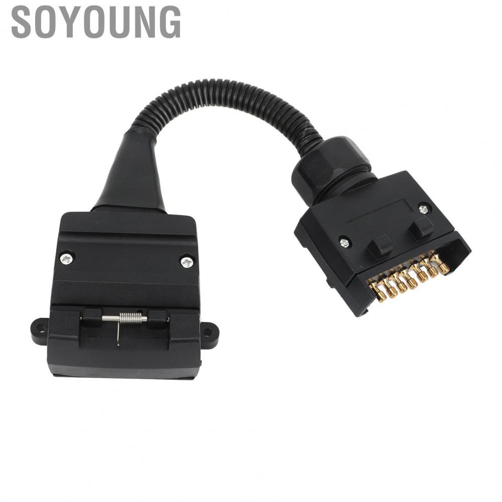 Soyoung Fale To Female Trailer Adapter  Practical Plug Socket ABS for Vehicle