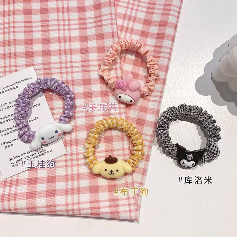 1 Dây Cột Tóc Co Giãn Hình Hoạt Hình Cún Kuromi Melody Dễ Thương Cho Nữ