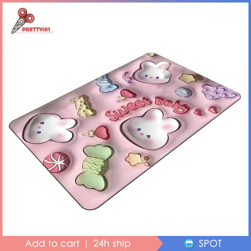 [Prettyia1] Thảm Lót Sàn Nhà Tắm / Phòng Khách Thấm Hút Tốt Chống Trượt