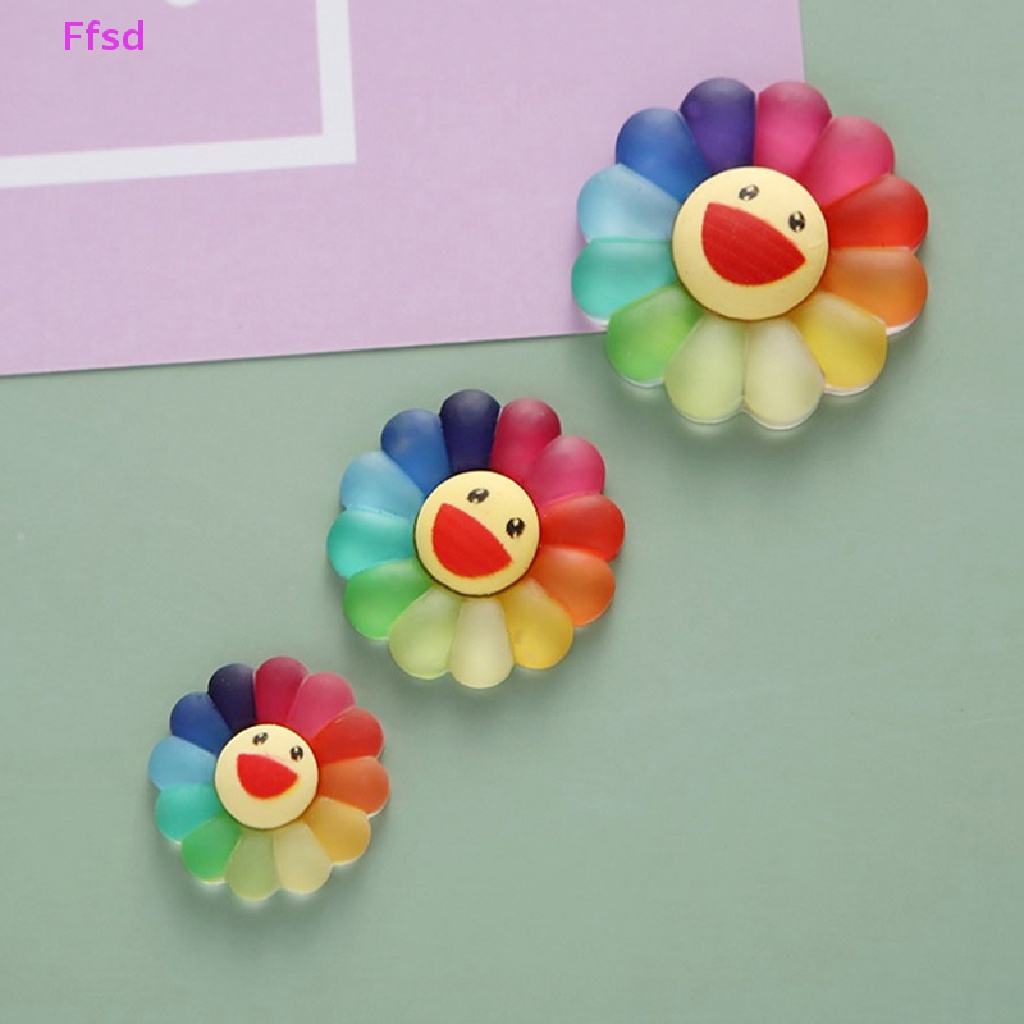 {Ffsd} Set 10 Mô Hình Tượng Hoa Hướng Dương Cười 3 Kích Cỡ Bằng Nhựa Resin Resin Nhỏ Xinh Trang Trí Sổ Tay