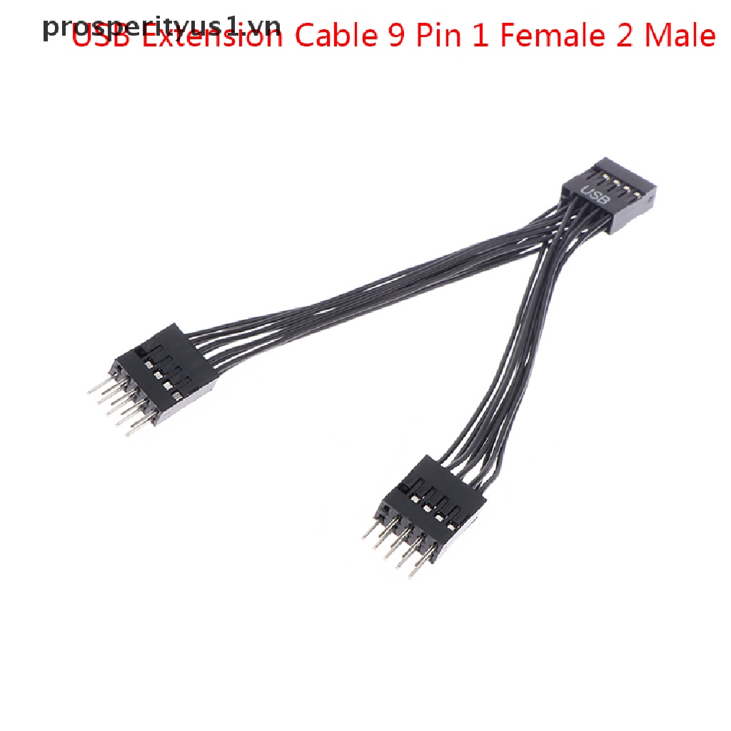 1 Cáp Nối Dài Bo Mạch Chủ Máy Tính 9 Pin 1 Female Sang 2 Male Y