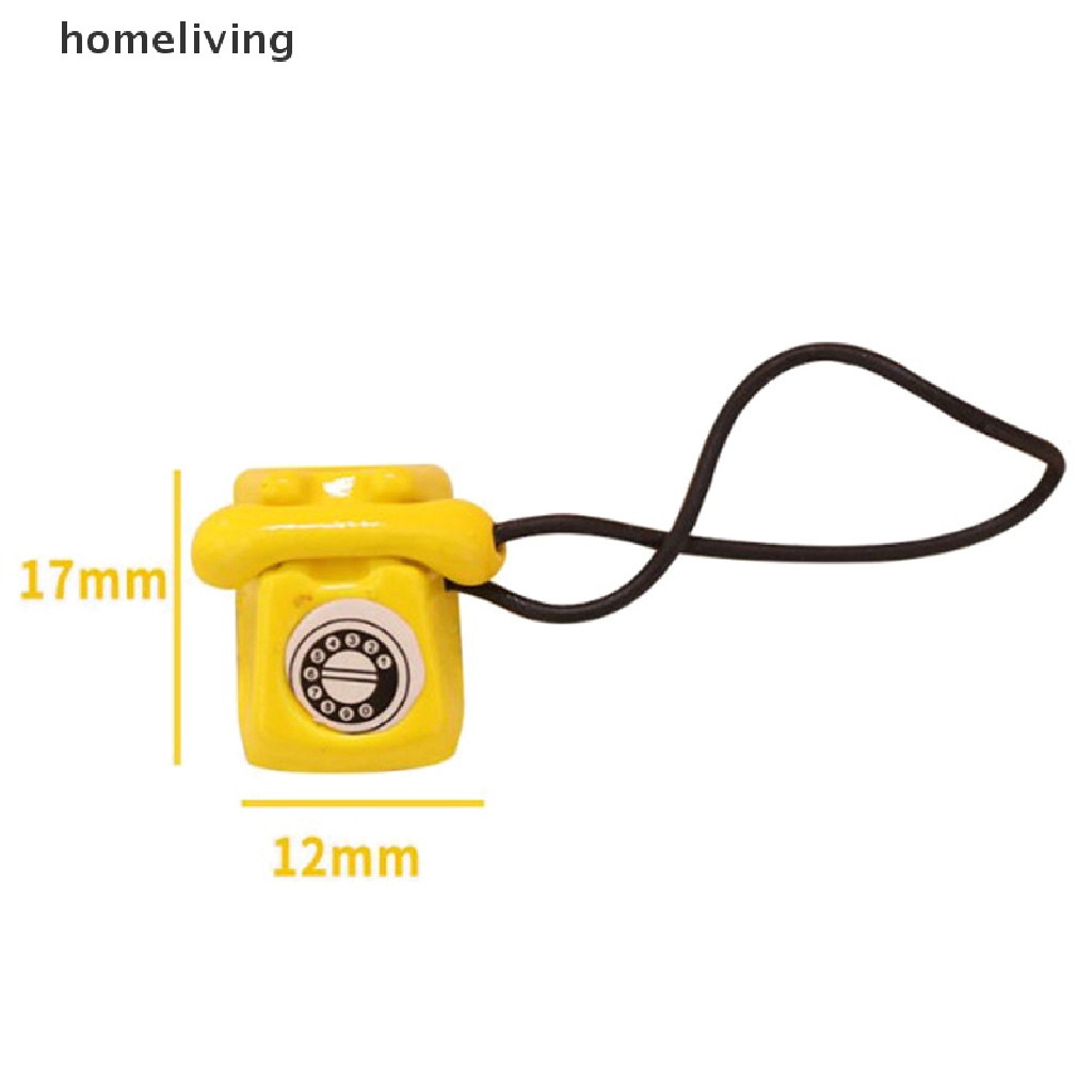 Điện Thoại Bàn Đồ Chơi Mini Phong Cách Cổ Điển Trang Trí Nội Thất Cho Nhà Búp Bê