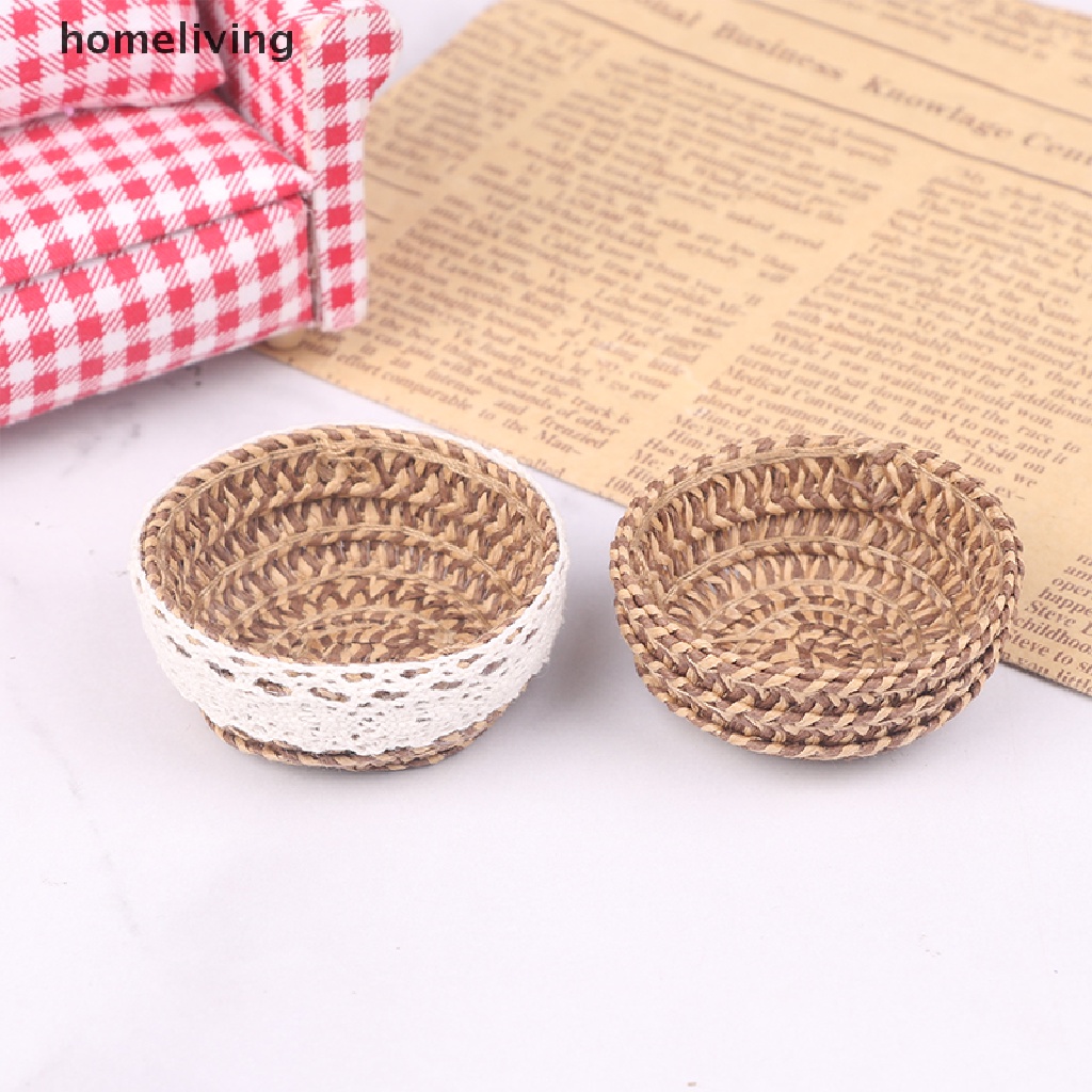 Giỏ Đan Đựng Trái Cây Tỉ Lệ 1: 12 1: 6 Trang Trí Nhà Búp Bê