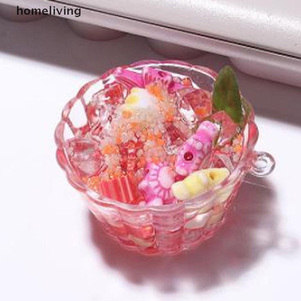 1 Móc Khóa Hình Cốc Trứng Mini Bằng Resin Phát Sáng Dễ Thương Trang Trí Nhà Cửa / Sân Vườn