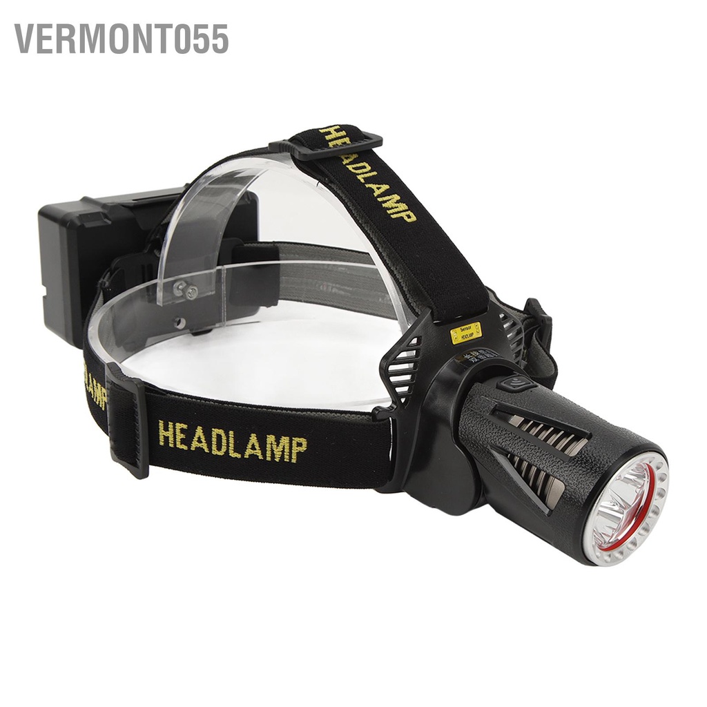 Vermont055 Đèn Pha Ngoài Trời Sạc USB Chống Trượt Thoáng Khí Đàn Hồi Có Thể Điều Chỉnh IPX5 Nước Cho Cắm Trại