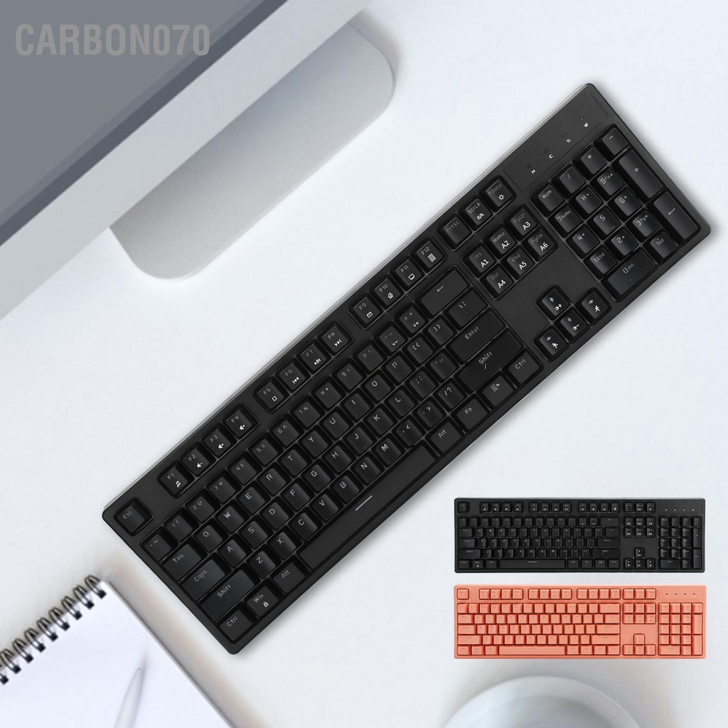 Carbon070 Bàn Phím Cơ RGB Đèn Nền Chơi Game 104 Mini Di Động Công Thái Học Không Ảnh Hưởng Cho Máy Tính Để