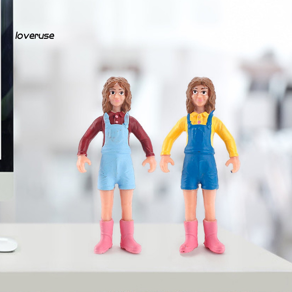 Bộ 4 Mô Hình Búp Bê Để Bàn Trang Trí