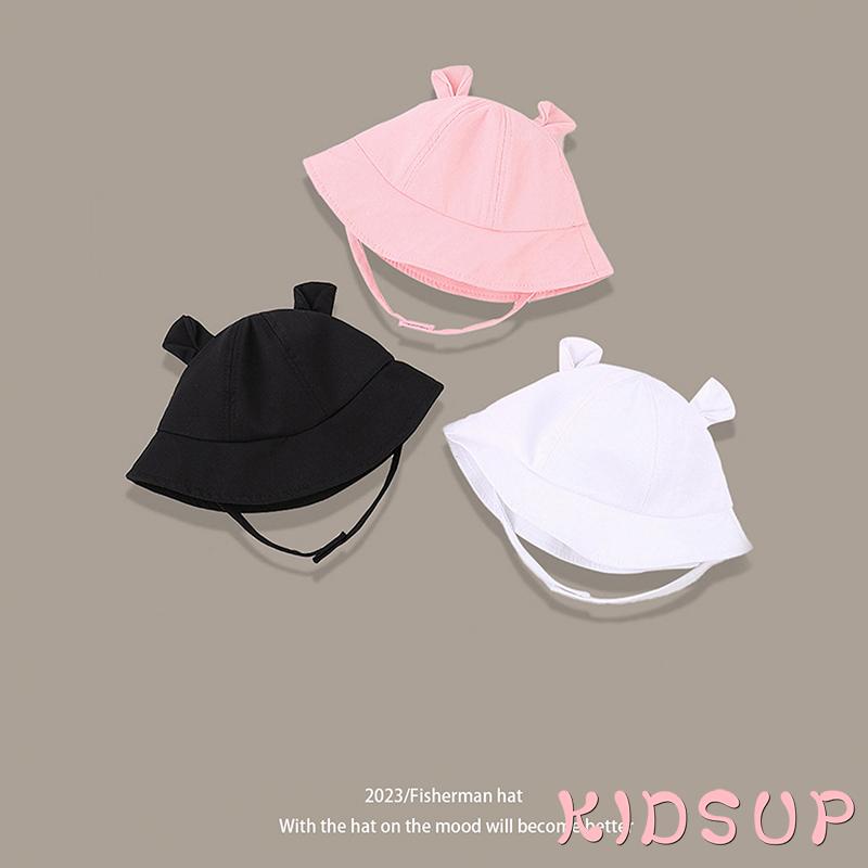 Kidsup1-kid Mũ Lưỡi Trai Vành Rộng Hình Gấu / Quái Vật / Chữ Cái / Hoa Giản Dị Đường Phố
