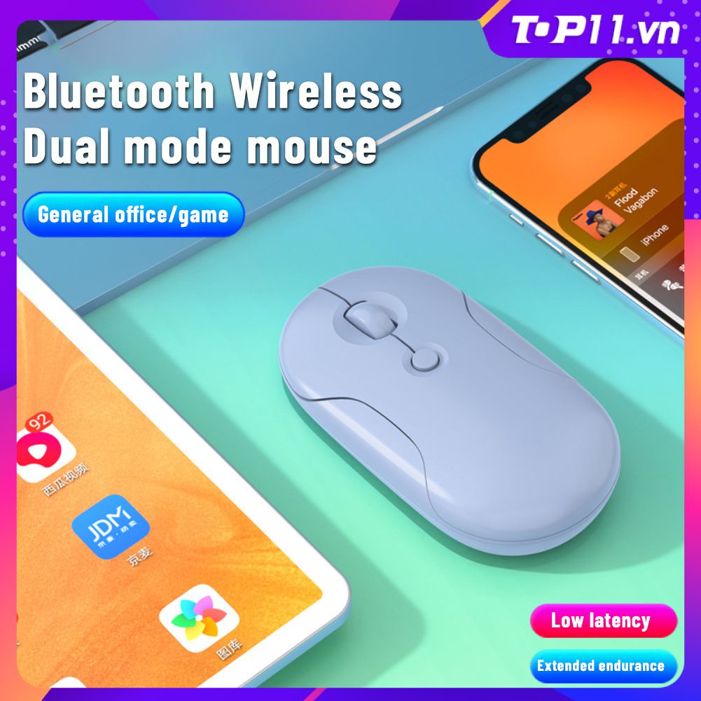 Pebble Chuột Bluetooth Không Dây Có Thể Sạc Lại Cho Máy Tính Bảng Ipad Top11.vn