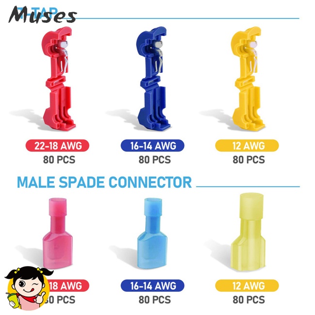 Bộ 480 Đầu Nối Dây Cáp Cách Điện Hình Chữ T Thay Thế Tiện Dụng